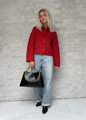 Stella medium leather bag Sort Selected Femme